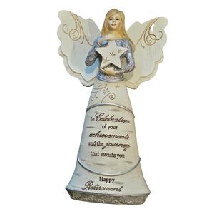 Retirement Gift Angel Well Wishes Silver and Cream Like New Pavillion Gift Compa